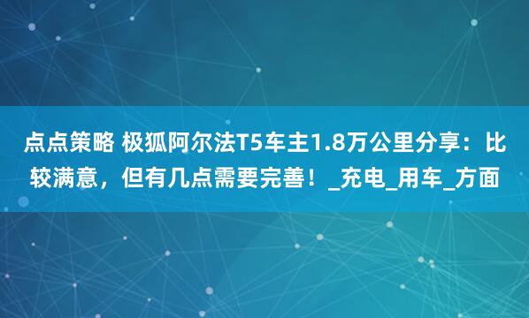 点点策略 极狐阿尔法T5车主1.8万公里分享：比较满意，但有几点需要完善！_充电_用车_方面